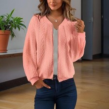 Women's Solid Color Jacquard Short Sleeve Casual Jacket Baseball Collar With Zip
