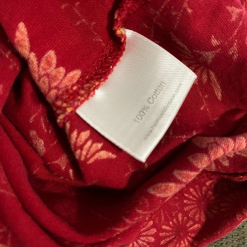 Hanna Andersson kimono dress red orange size 110 (size 5) short sleeve floral - Picture 12 of 12