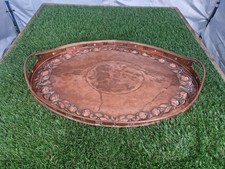NEWLYN Kupfer Galerie Tablett um 1910 - 58 cm x 39 cm gestempelt