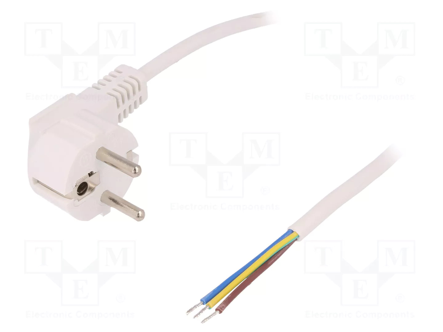 2direct - Câble d'alimentation - CEE 7/7 vers fil dénudé - 250V - 1.5m - Blanc - Image 2