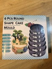 MOUYAT Cake Tin Set, 6 PCS Springform Cake Tins, Round Cheesecake Pans