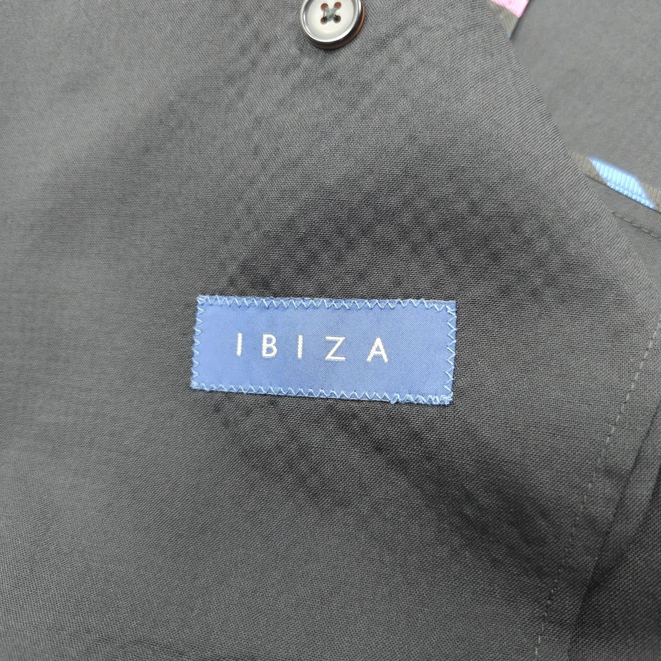 IBIZA Jacket Mens 42R Black Carini Wool Blend Lightweight Blazer Sport Coat - Image 4 of 4