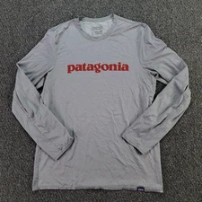Patagonia Shirt Men Small Gray Capilene Daily Base Layer Outdoor Hiking Stetch