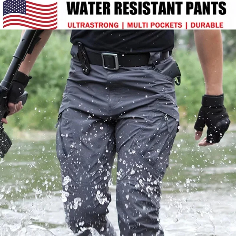 Mens Cargo Pants Tactical Waterproof Work Trousers Outdoor Hiking Combat Pants
Opens in a new window