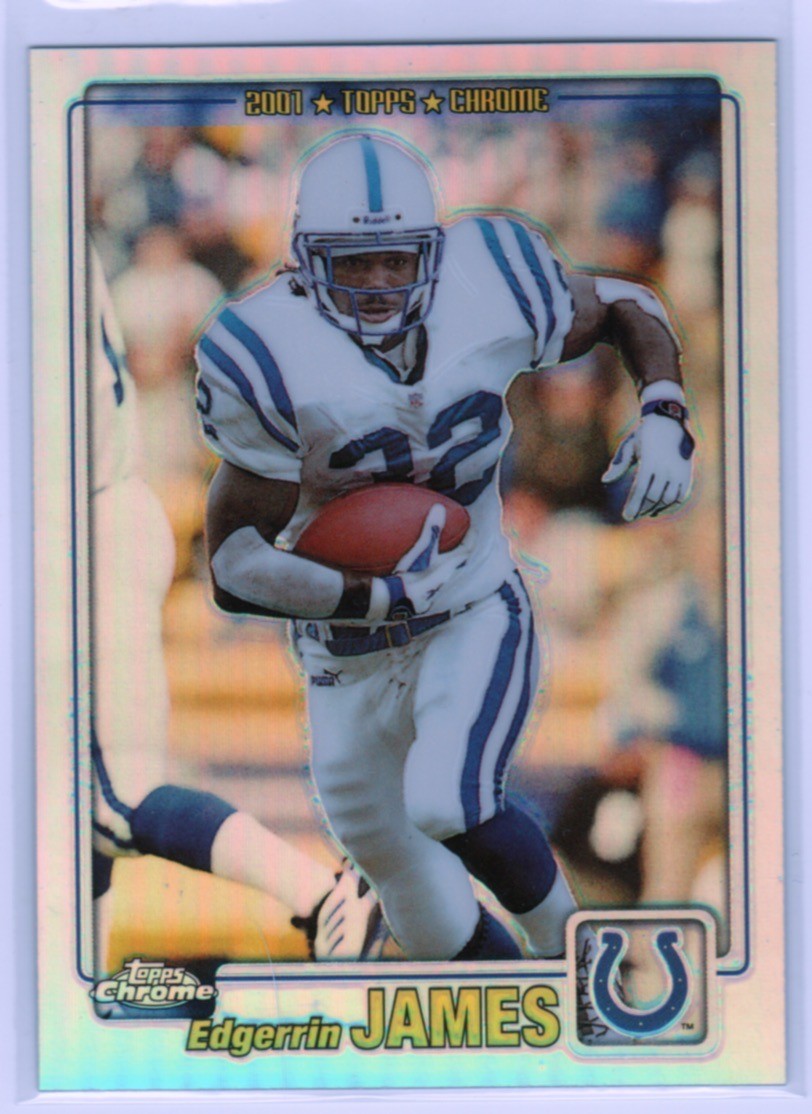 2001 Topps Chrome Refractors #100 Edgerrin James #'d 342/999
