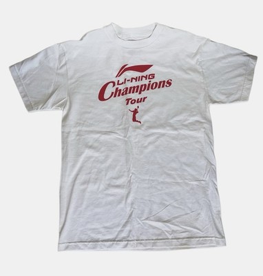 Li-Ning Champions Tour T-Shirt Lin Dan North America Badminton Event Tee M XL