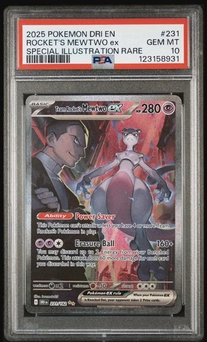 Pokemon 2025 Team Rocket's Mewtwo ex 231/182 SIR Destined Rivals GEM MINT PSA 10