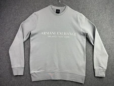 Armani Exchange Pullover Sweatshirt Mens Medium Grey Crew Neck