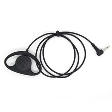 3.5mm D Shape Listen Only Soft Rubber Earpiece Headset For Motorola Radio