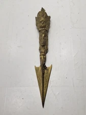 12” Tibetan Buddhism Vajra Dorje Brass Tantric Meditation Ritual Phurba Dagger