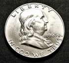 1963 Franklin Half Dollar (90% Silver) .....   Nice Detailed Coin.....