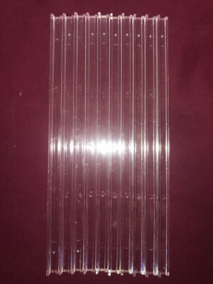 10 PACK J-Bar 10  Long - Clear Extruded Acrylic Plastic Pieces 100  Total