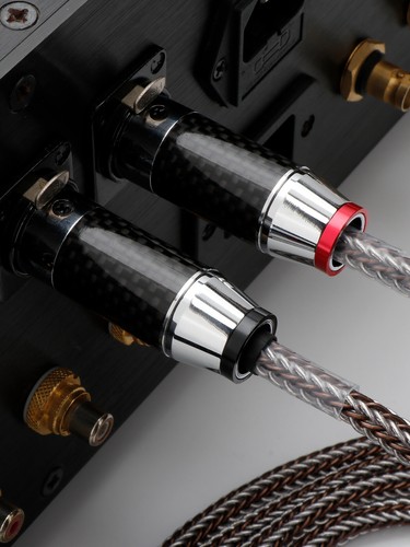 Pair Hi-Fi 6N OCC Silver Plated Audio Balanced XLR Cable Carbon Fiber Connector - Picture 7 of 7
