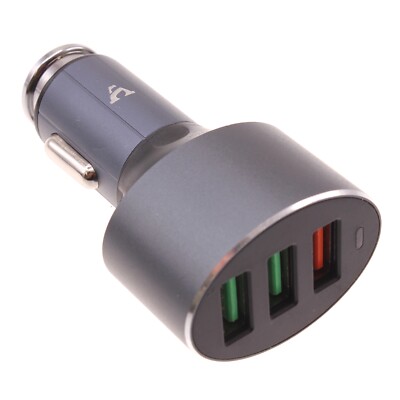 Quick Car Charger 42W 3-Port USB Power Adapter DC Socket Fast for Smartphones