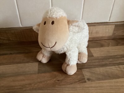 L. Dake Amsterdam weiches Plüschtier 8 Zoll cremefarben flauschig Ostern Lamm Schaf Tröster