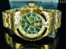 Invicta Men's 51mm Pro Diver SCUBA Chronograph ABALONE Dial Gold Tone SS Watch