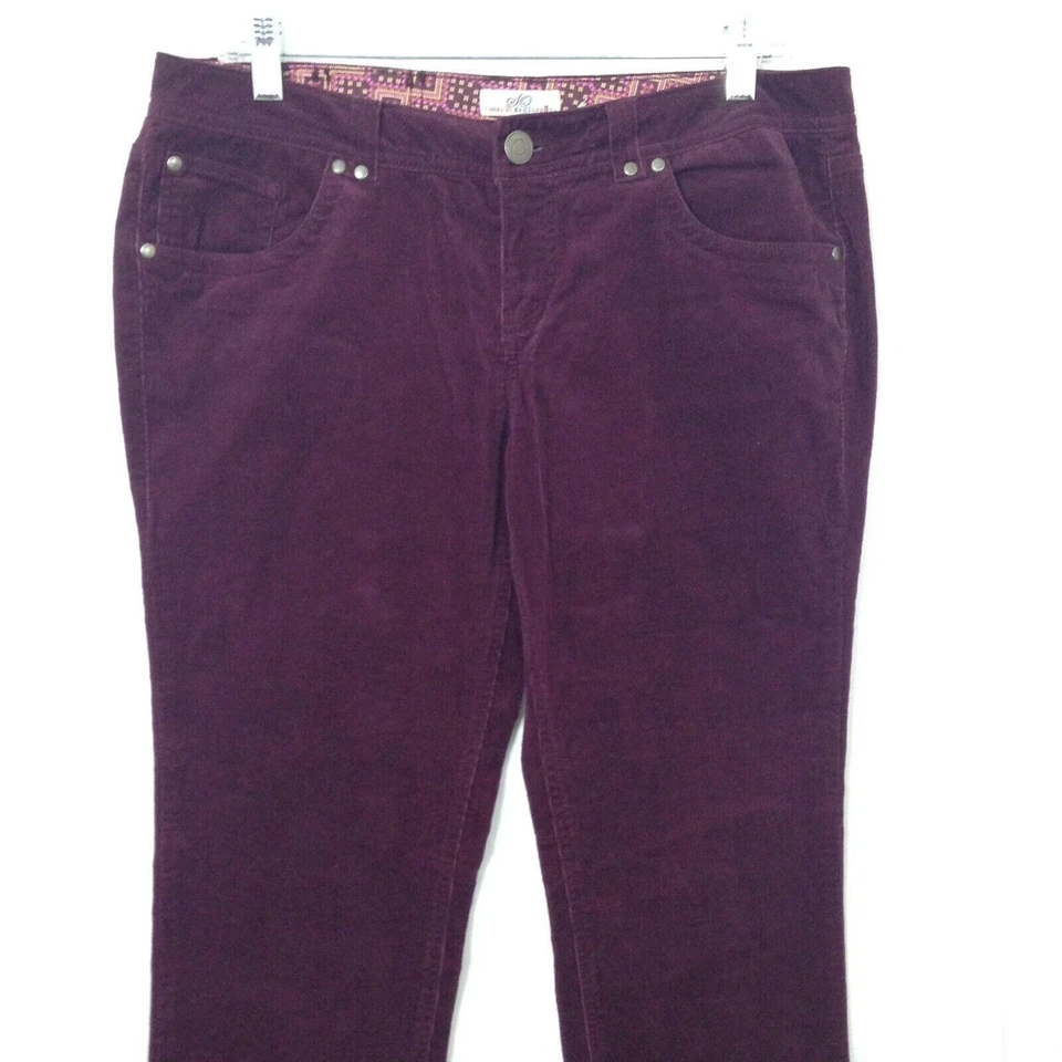 Pantalones SO Wear It Declare It para mujer junior 11 pana púrpura Foto 3 de 4