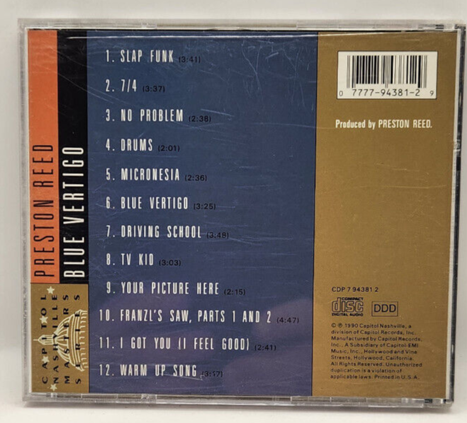 Blue Vertigo by Preston Reed (CD, Aug-1990, Capitol/EMI