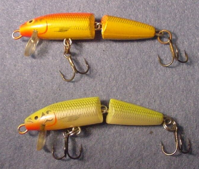 2 Rapala J05 Jointed Floating 2 1/4" (1) Gold Fl. Orange (1) Silver