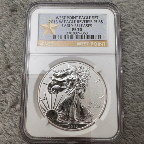 2013-W Silver Eagle $1 NGC Reverse PF70 Early Releases from West Point Set