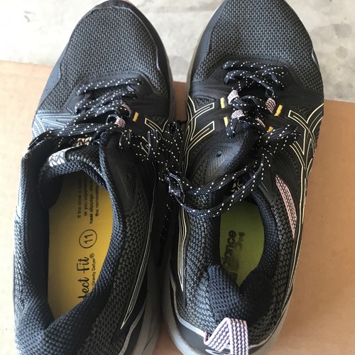 Asics Womens Size 12 W Wide Gel Venture 8 1012A706 Black Running Shoes Sneakers - Picture 5 of 9
