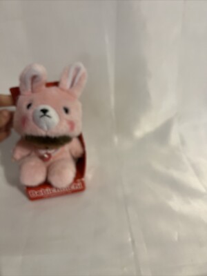 Sekiguchi Monchhichi Bebichhichi Baby Bunny Pink Plush Doll 5.75