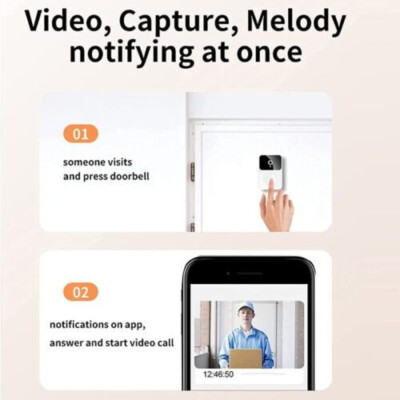 VIDEOCITOFONO CAMPANELLO CITOFONO Wifi Senza Fili FULL HD Smart per