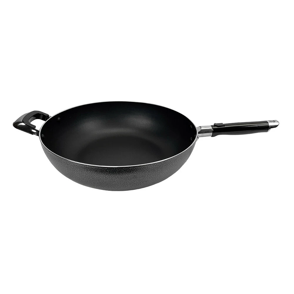 13-1/2"(34cm) Non-Stick Coating Wok Pan Side Handle Cooking Pot Cookware Kitchen