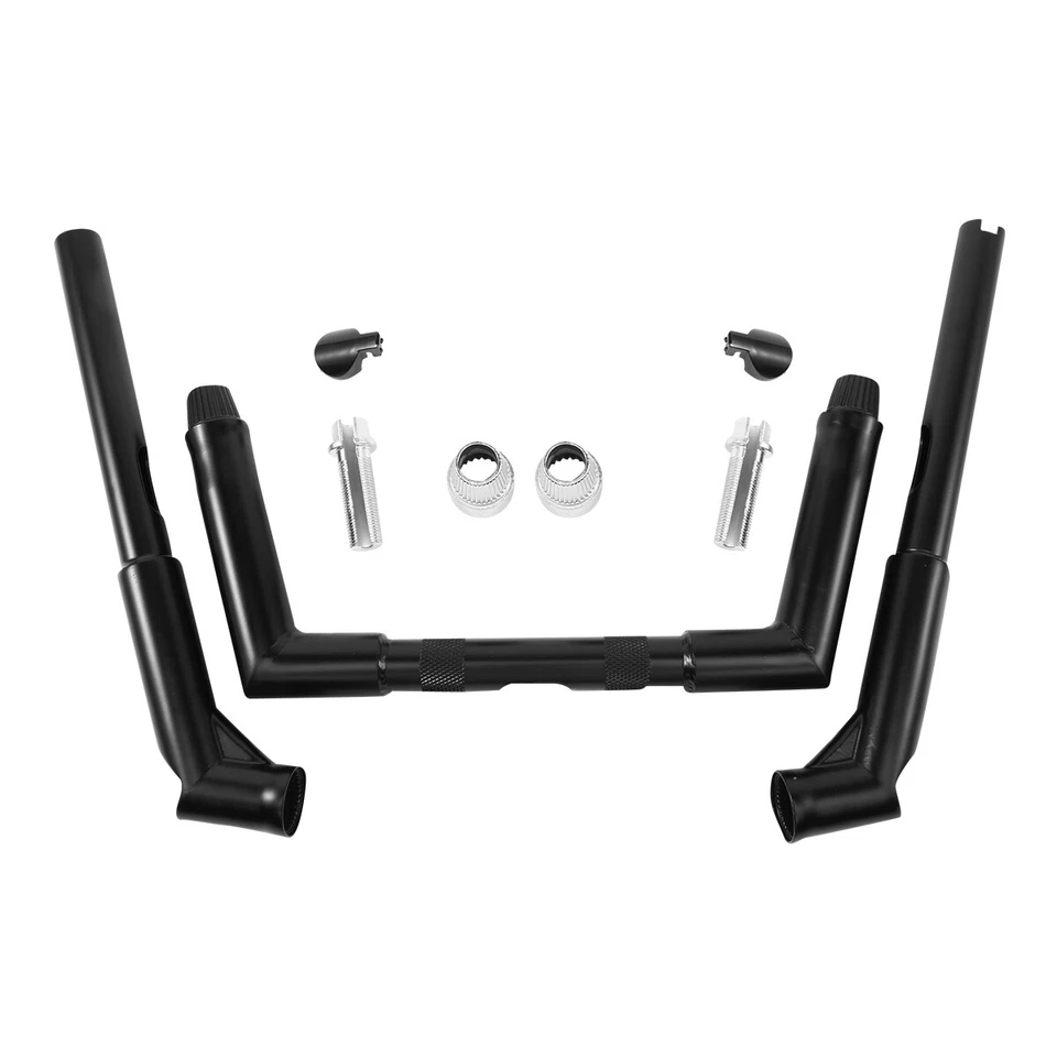 Manillar Ape ajustable de 8" negro satinado para Harley Sportster Softail Foto 2 de 4