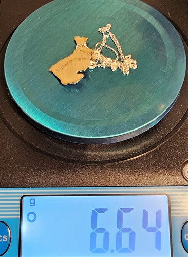 Sterling Silver State of Michigan Pendant Necklace Vintage Jewelry EUC - Picture 6 of 6