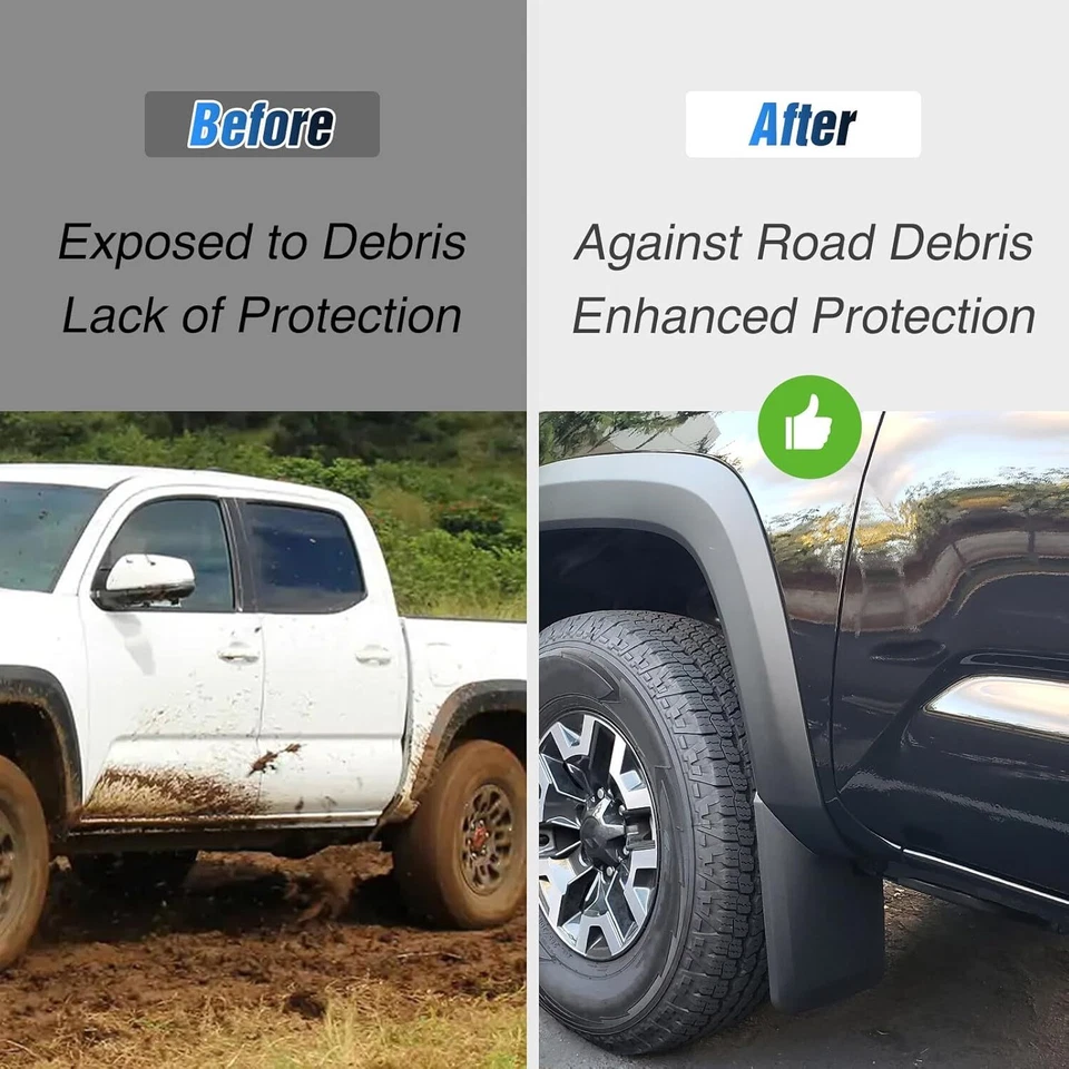 Guardabarros delantero y trasero Nilight para Toyota Tacoma 2016-2023 precisión sin perforación Foto 4 de 4