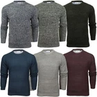 Xact Mens Twist Waffle Knit Crew Neck Jumper