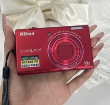 Nikon Coolpix S6200 16 MP Digital Camera 10x Optical w/battery SD Card PINK/RED