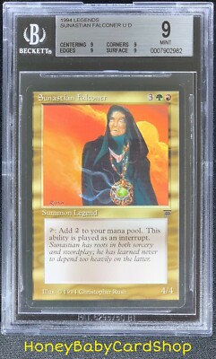 MTG Legends 1994 Sunastian Falconer BGS 9.0Q (Quad) Mint Old School 93/ ...