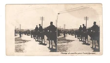 Stereoview card Russo-Japanese War time army  c1905