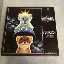 New Schimmel Milton Bradley Jigsaw Puzzel 750 pieces Sigfred and Roy White Lions