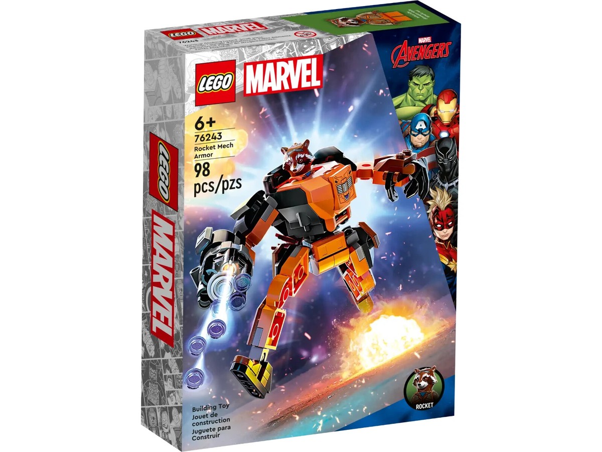 Lego Rocket Mech Armor 76243 Super Heroes Minifigure Building Set
