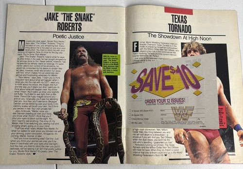 VTG WWF Program 1991 Vol 188 British Bulldog Davey Boy Smith Cover Undertaker - Picture 7 of 8