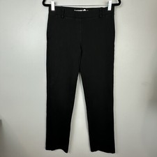 Betabrand Pants Womens Medium Long Straight Leg Work Yoga Pants Black Ponte BX