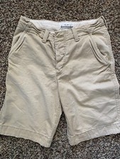 Abercrombie Fitch Boy s Size 14 Distressed Cargo Shorts Uniform Khaki Tan