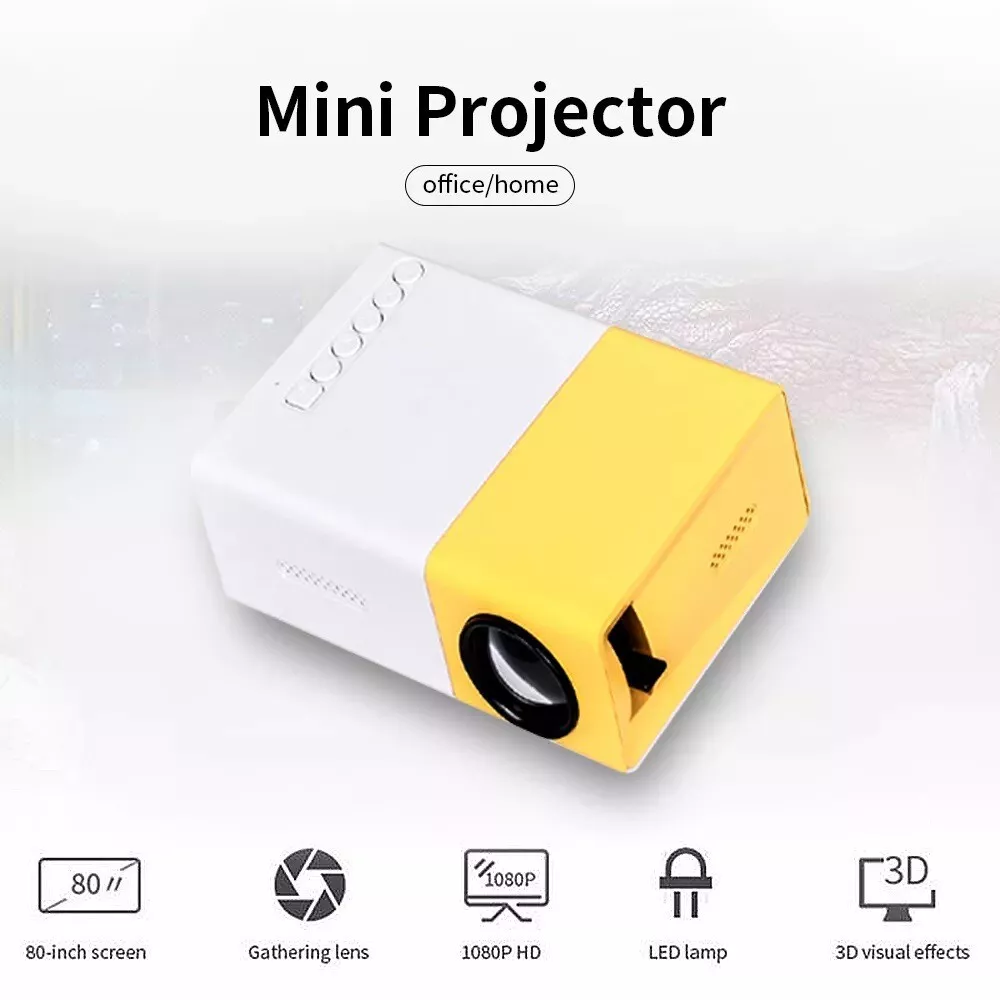 Portable Mini Projector 1080P LED WiFi Video Home Office Theater Cinema HDMI USB Portable Mini Projector 1080P LED WiFi Video Home Office Theater Cinema HDMI USB