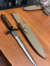 Handmade 440 Steel Knife 11 inch dagger Knives gold handle