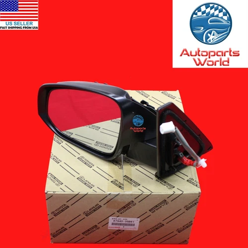 GENUINE TOYOTA 14-22 4RUNNER LEFT DRIVER DOOR MIRROR W/O SIGNAL LAMP 87940-35B61