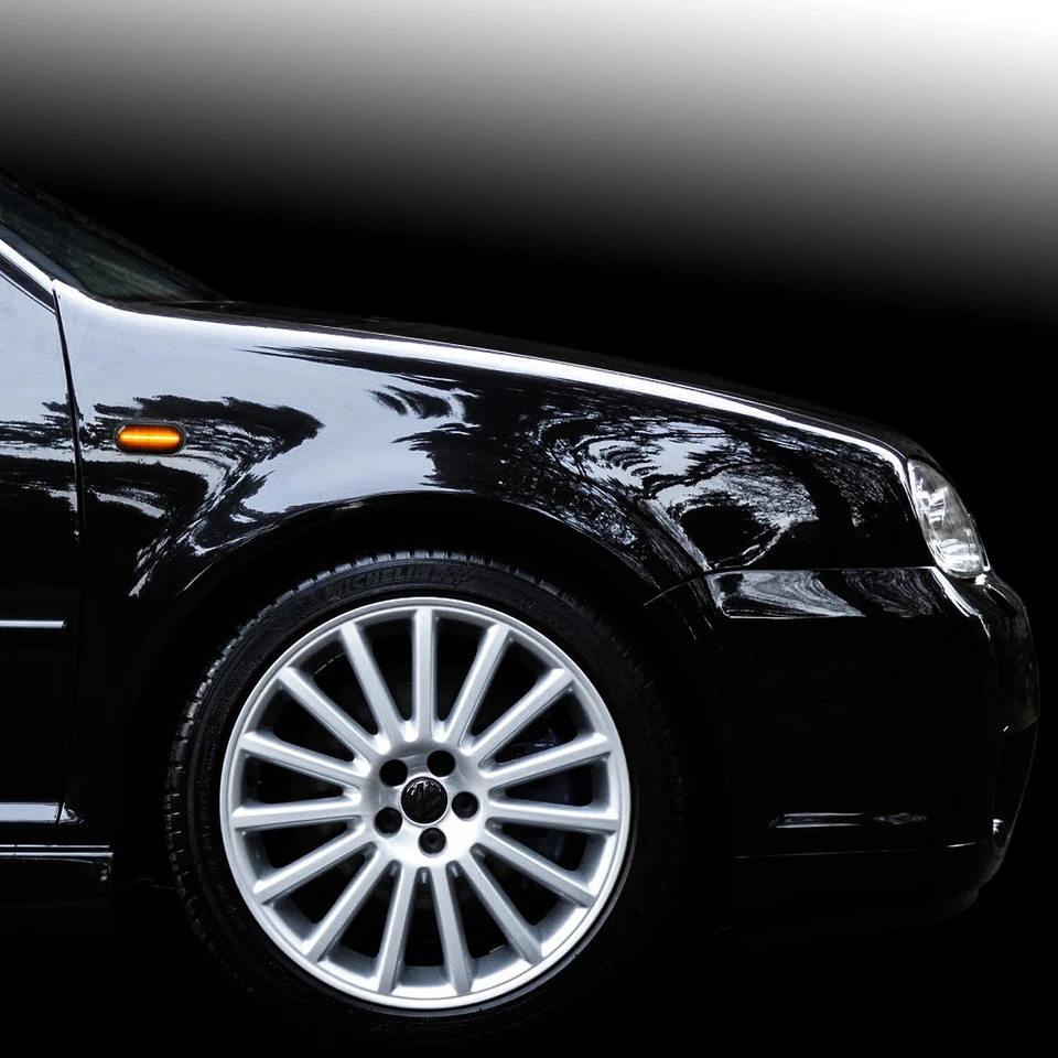 SCHWARZE LED Seitenblinker VW Golf 4 R32 Bora Amarok Polo 9N Bus T5 - Bild 4 von 4