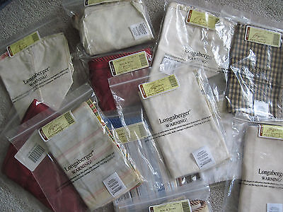 Longaberger LOT OF 30 MISC OTE & STAND UP FABRIC BASKET LINERS Liner 