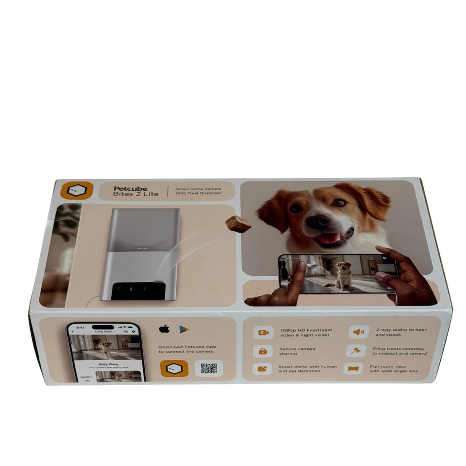 Petcube Bites 2 Lite Smart Pet Camera WiFi Treat Dispenser 1080p HD Open Box - Image 4 of 4
