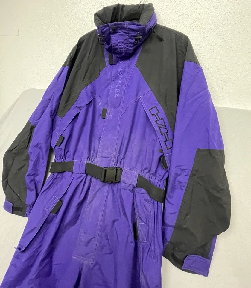 Винтажный мужской XL Helly Hansen Tech лыж костюм Snowsuit цельный экипировка снег нагрудник оборудование - Изображение 2 из 4