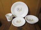 RARE Fiestaware ROOSTER 4 piece setting country chicken farm discontinued Fiesta