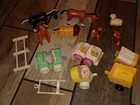 Vintage Fisher-Price Little People Farm Animals & Figures Accessories Lot