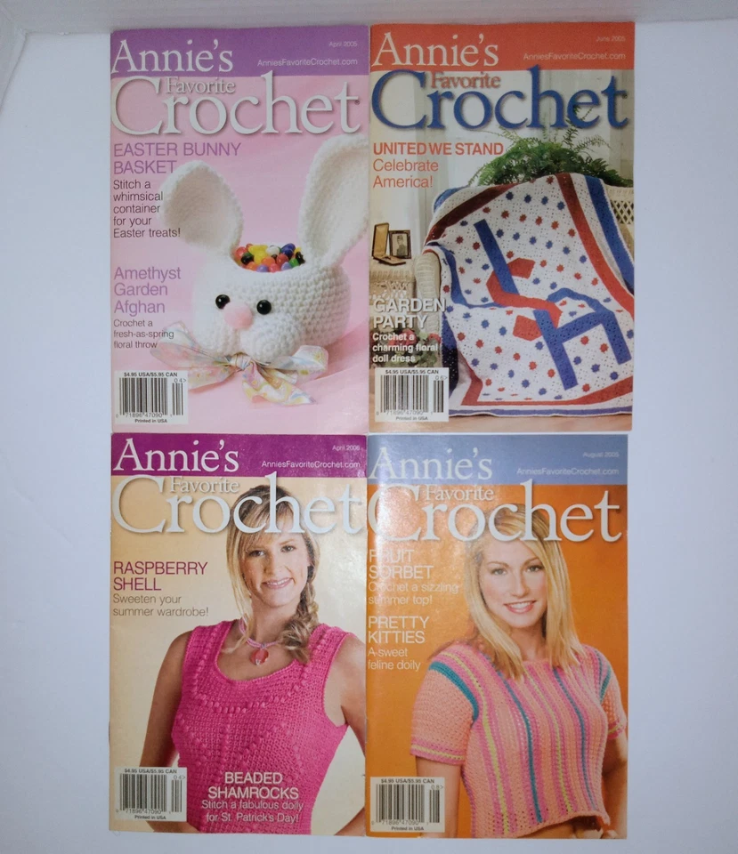 Juego de 10 revistas de ganchillo favoritas de Annie, varios números 2003 a 2006 Foto 3 de 3